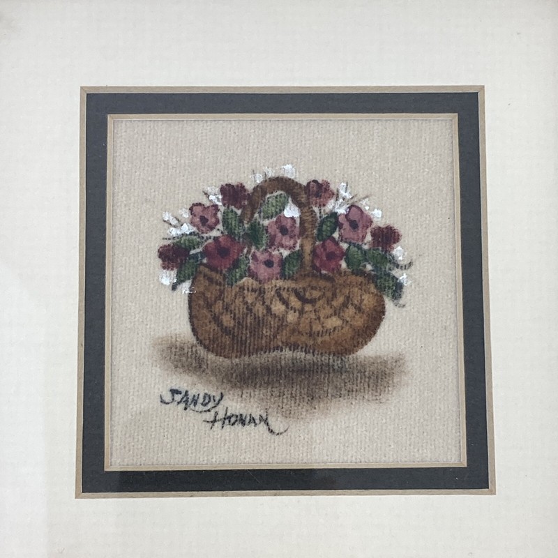 Vintage Theorem Stencil Painting Signed by Sandy Honan Folk Art Framed gallery