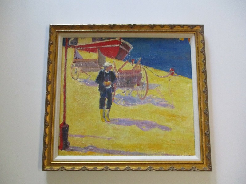 VINTAGE PAINTING MARIA CALVO IMPRESSIONIST LANDSCAPE LAGUNA MODERNIST BEACH