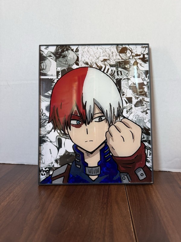 Anime Todoroki Plexiglass Frame Art