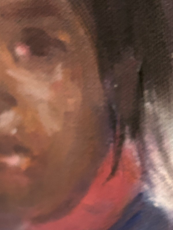 Portrait of Navajo Boy, Crystol Spillars, Original Signed Oil on Canvas Painting gallery