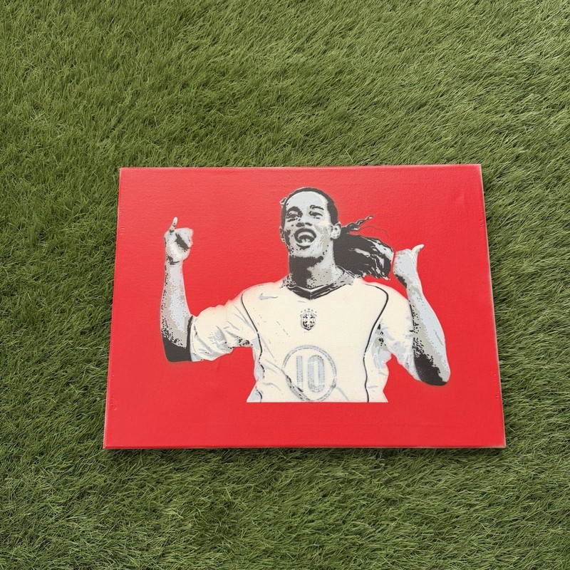 Red Ronaldinho Gaucho Artwork Painting Custom