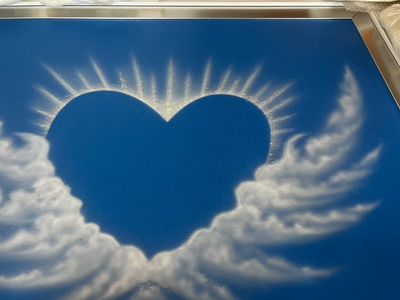 NEW UNIQUE Painting Michael Godard “Hearts of Hope" 2020 Acrylic On Canvas COA gallery