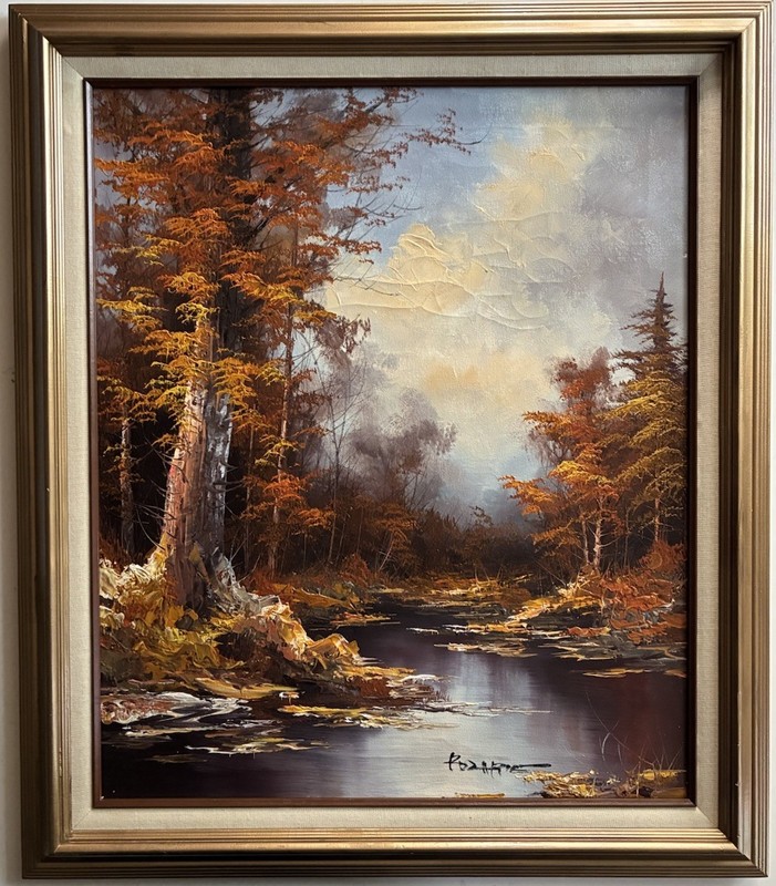 Oil On Canvas Nature Scene Framed Signed by Artist 1979