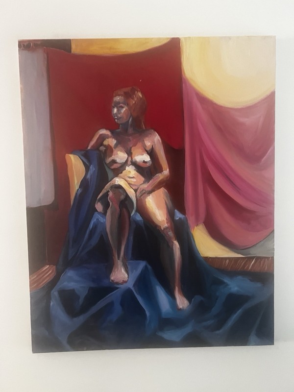 Oil on Canvas, Large Unsigned,Woman Portrait, No Frame