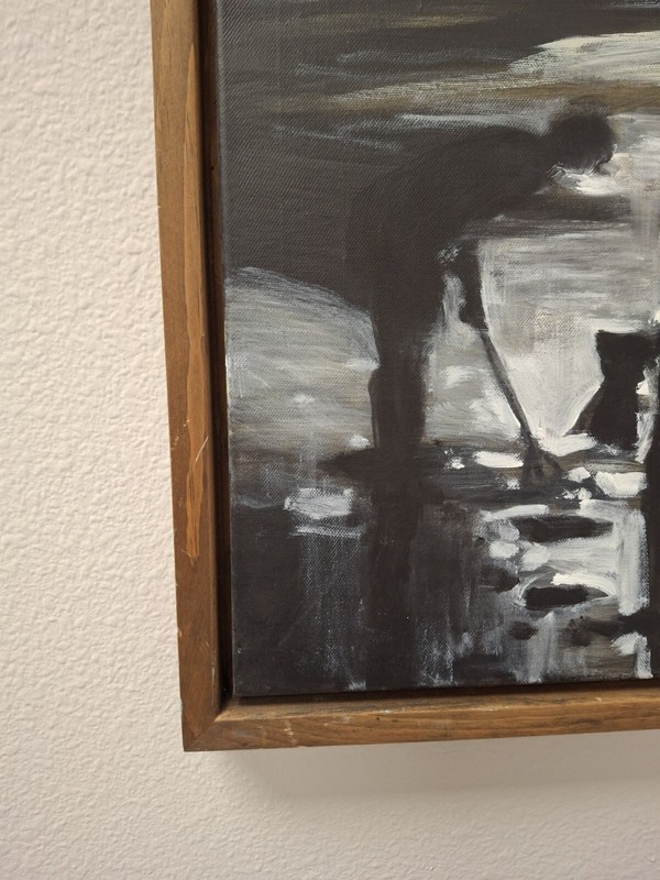 Twilight Coast Impressionistic Painting on Canvas Frame 18" wide x 22"tall, gallery