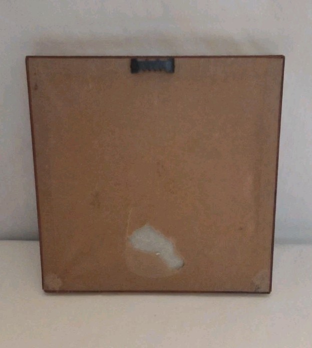 Vtg Goldtone Framed Watercolor Lattice Pink Blue Floral Unsigned Phyllis Shipley gallery