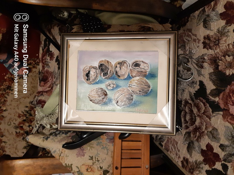 Original Rateitzak 1A Fine Art Collectable Oil Painting Walnuts