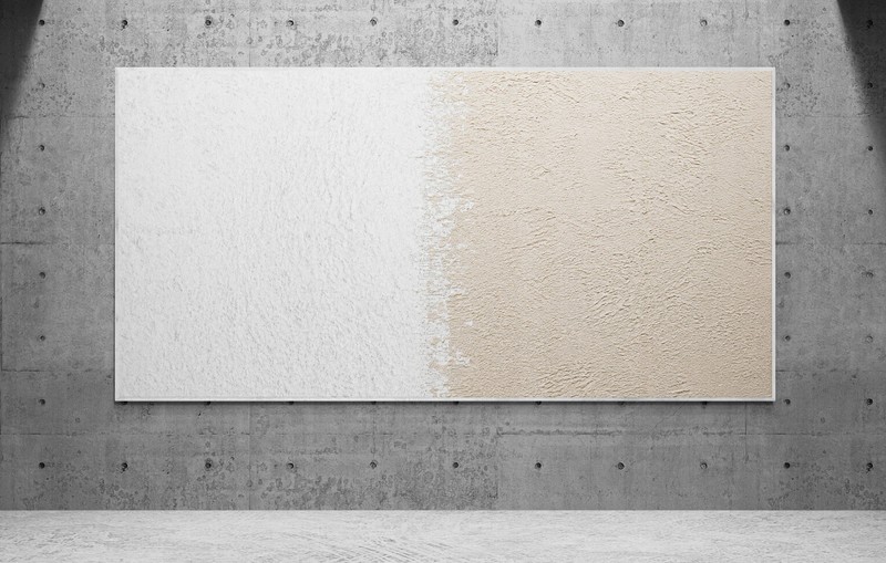 XXL Rothko Style Soft Sand & White Color Field Abstract Painting 59×30 in