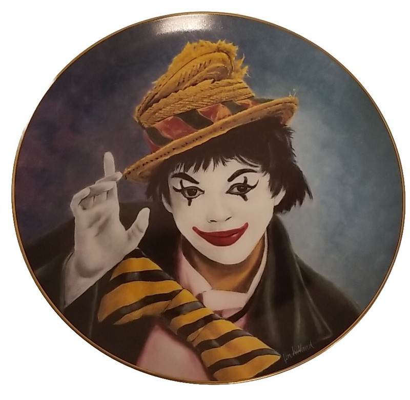 JUDY GARLAND CLOWN PLATE HAND SIGNED By JON HELLAND On The Back 663/12,500