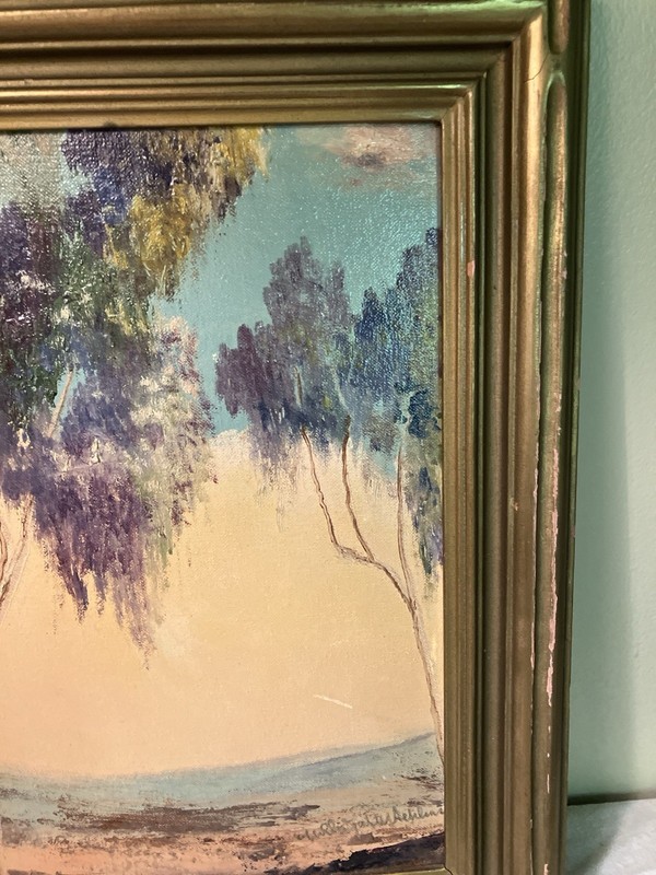 C M Melvin Framed Signed Painting of Wisteria Tree gallery