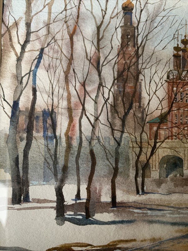Mikhail Petrov Original Painting Russian Artist Moscow Landscape Art Cathedral gallery