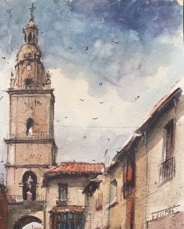 Original Painting in Watercolor "Toro, Spain" 9" x 12" NOT A PRINT gallery