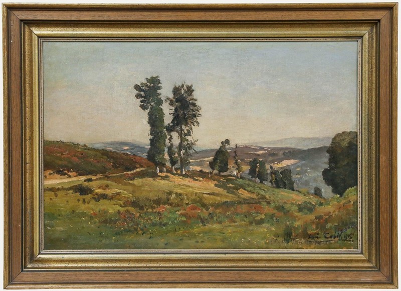 Louis Alexandre Cabié (1853-1939) – 1912 Oil, Late Summer Landscape