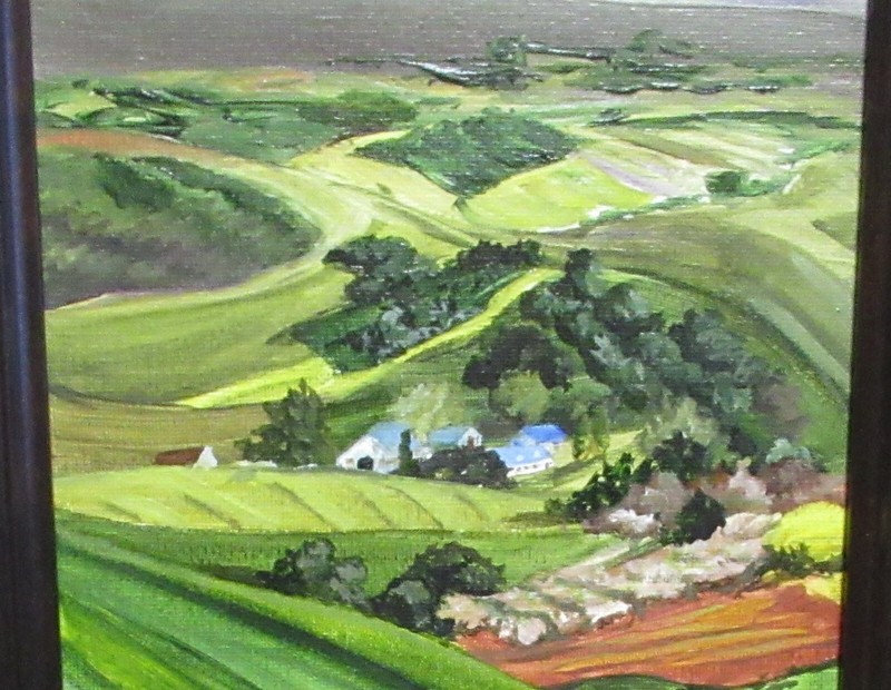 DIANA STROM "SHIFTING MEADOWS" ORIGINAL ACRYLIC ON CANVAS LANDCAPE PAINTING gallery