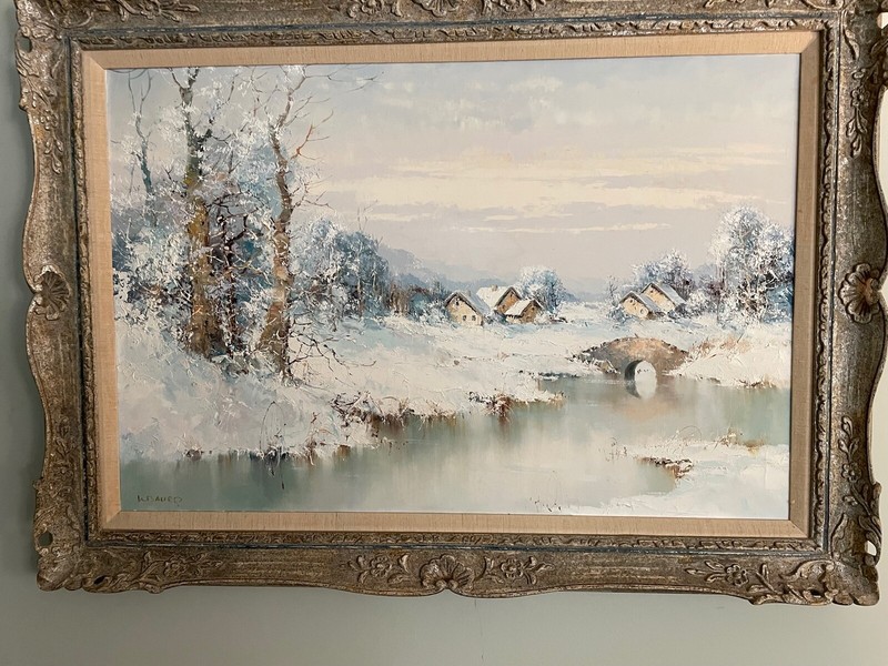Original Oil Painting Willi Bauer Signed and Framed 29″ X 25″