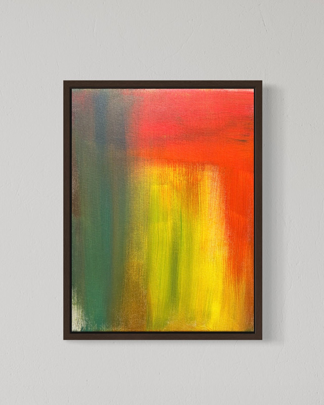Harmony 12×16 Canvas Acrylic Abstract Contemporary Colorful Wall Original Art