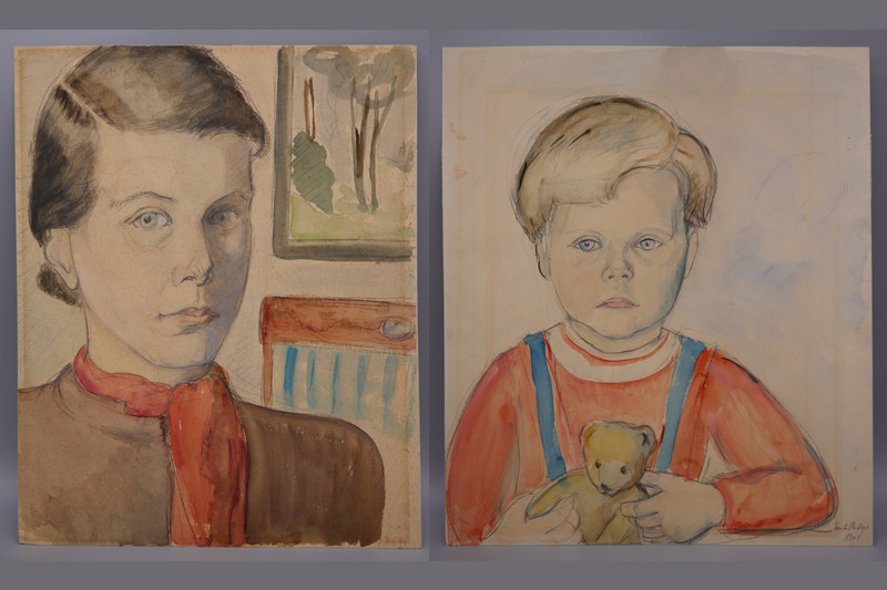 Two Expressionist Watercolours 1942/43 – By Siebert – Hamburg