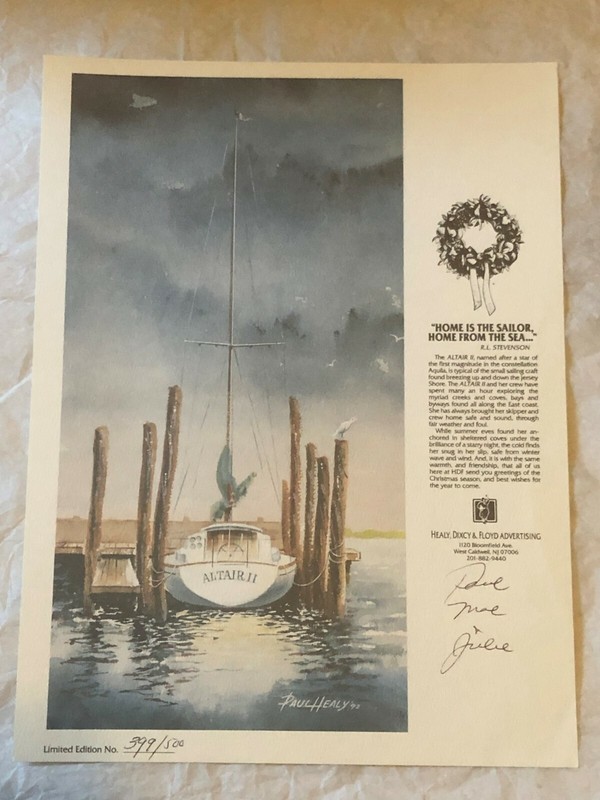 Paul Healy – Original numbered print – Home is the Sailor Home from… 399/500