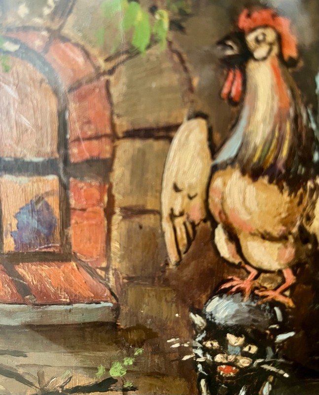Bremen Town Musicians Hand Painted Artwork German Folklore 1949 gallery