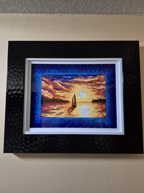CrisX – «City on the Sea” – Dye Sublimation on Aluminum – COA – 12×16 Image Size
