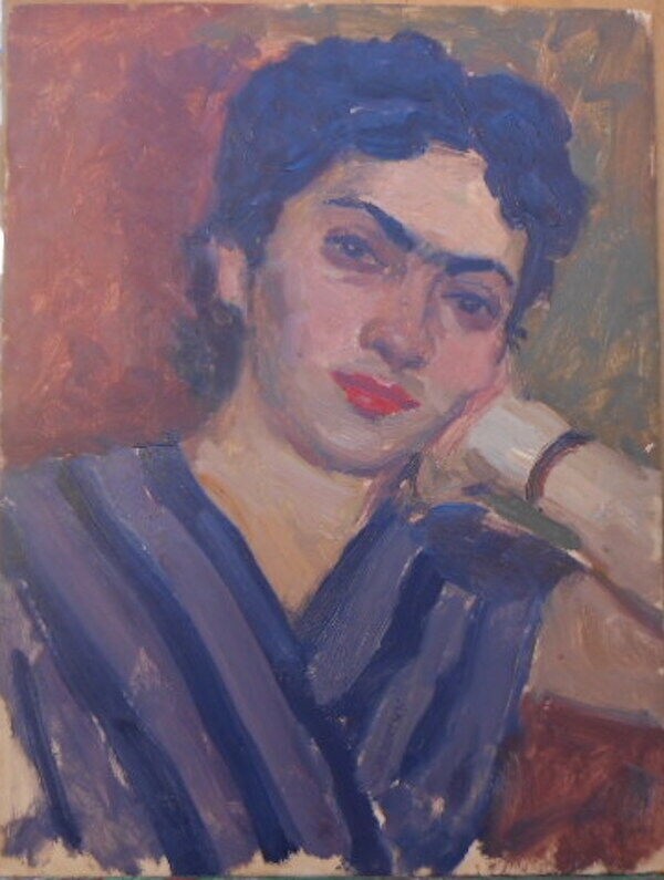PORTRAIT,Armenia1950s,Soviet Impressionism,Painting,Armenian Art,HARUTYUNYAN MER gallery