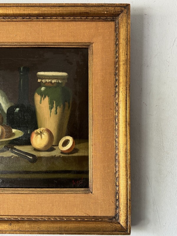 IMPORTANT ANTIQUE EUROPEAN MODERN STILL LIFE OIL PAINTING OLD REALISM 1930s gallery