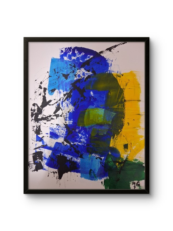 Original Abstract Painting 11×14 Gallery Paper Contemporary Wall Decor