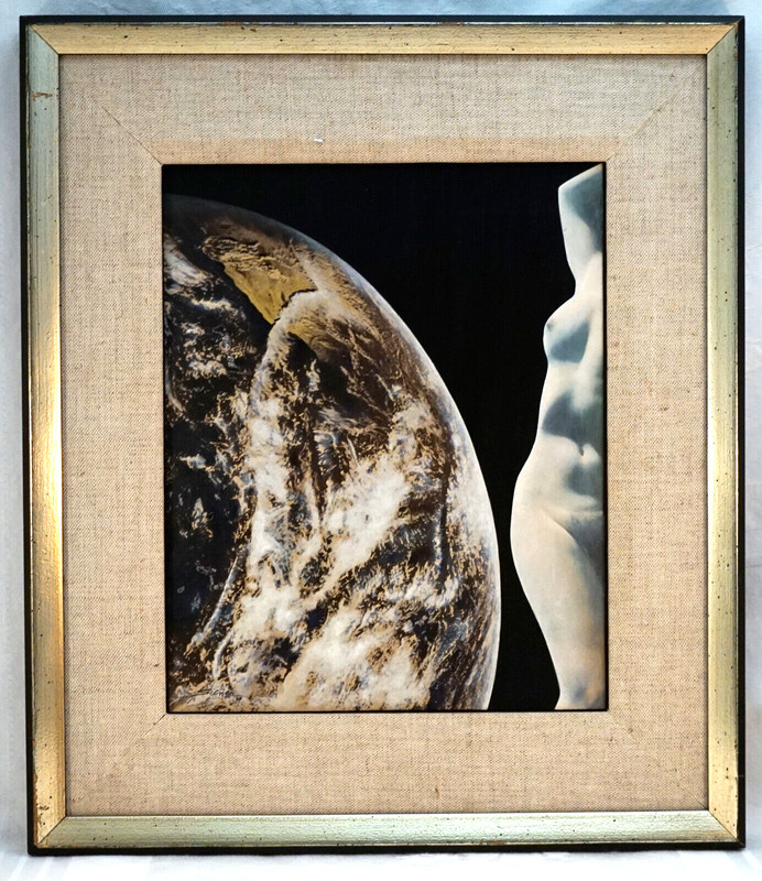 Sicner Nude & the World Signed and Framed Multimedia Collage gallery