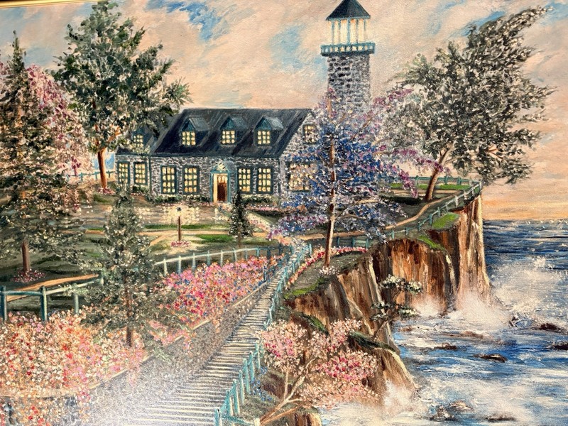 von Wening Art "The Light at Bella Donna Point" Paint on Print gallery