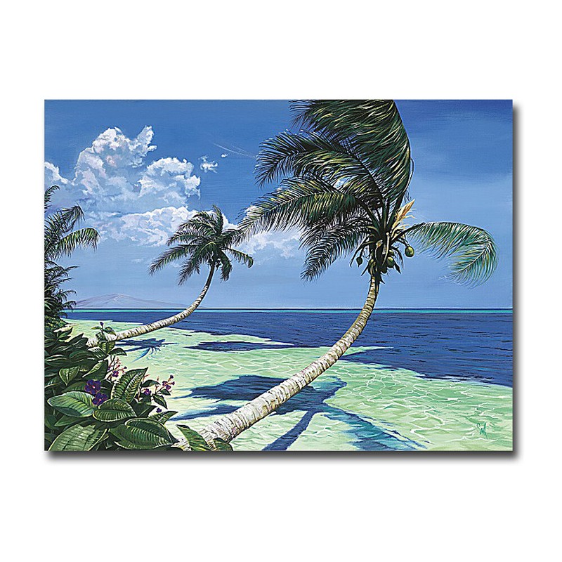 Beckoning Palms by Westmoreland Gallery-Wrap Canvas Giclee Art (24 in x 32 in)