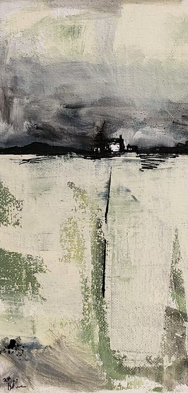 No.625 Original Abstract Modern Minimal Landscape Painting By K.A.Davis gallery