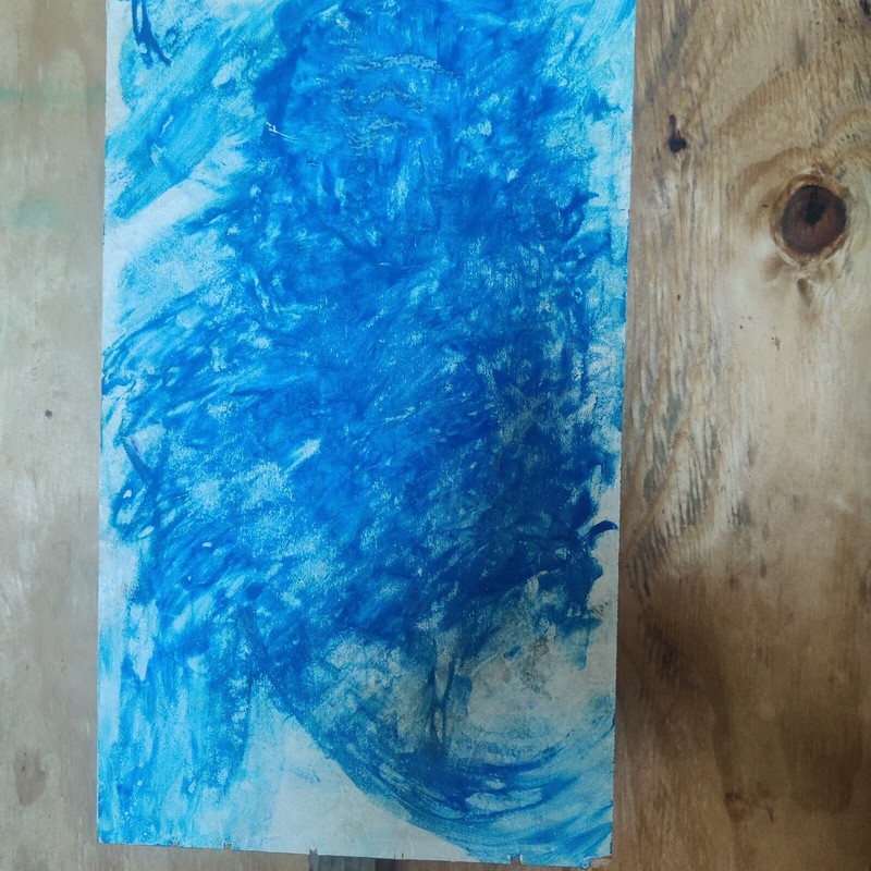 Abstract Art Painting titled Blue Mike