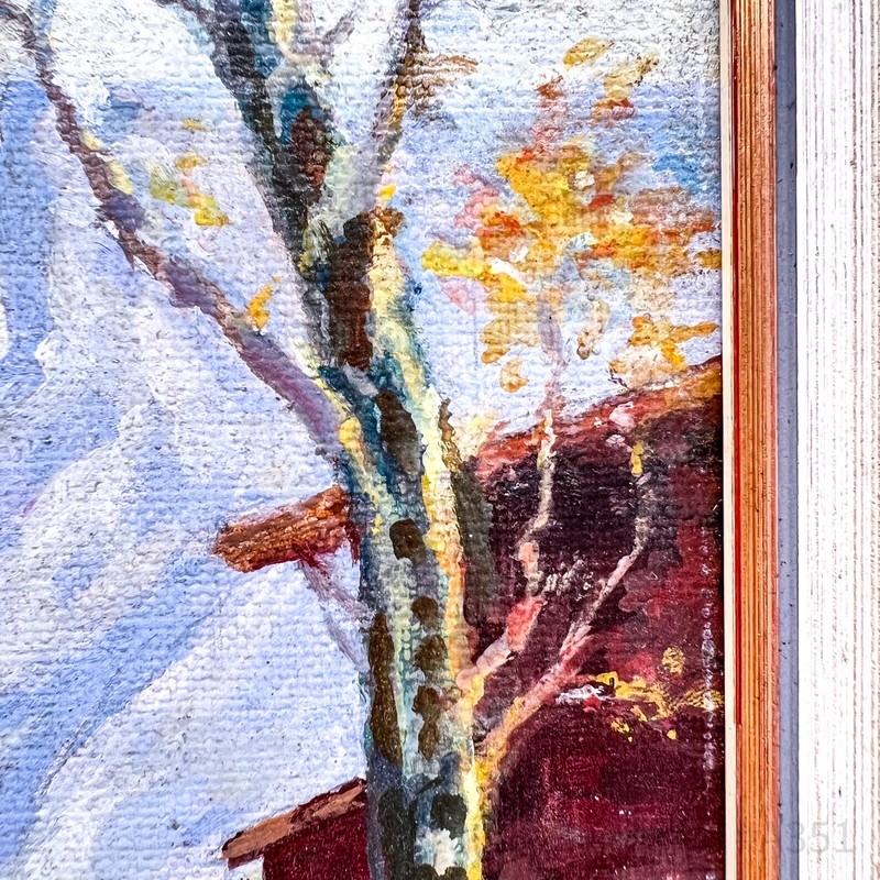 Original Oil Painting Framed, Signed with Picture Frame Th. Mächtle | 30 x 36 cm gallery