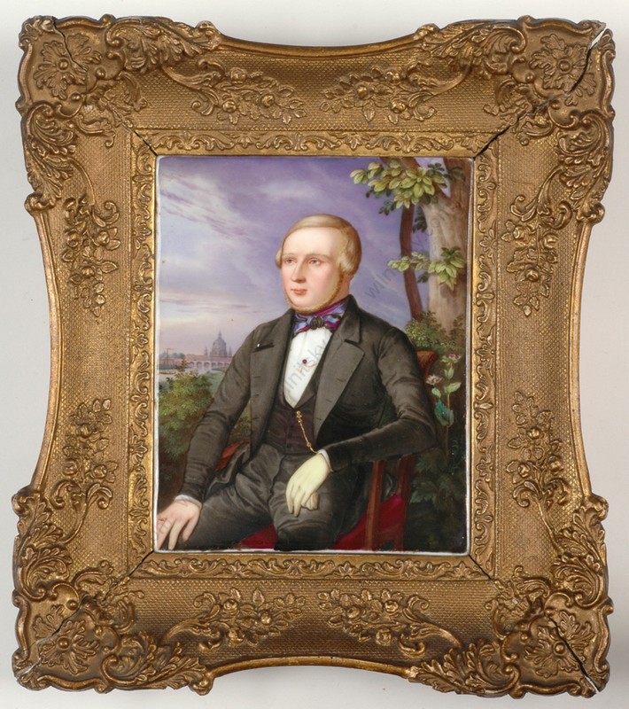 Jan Zacharias Quast-Attrib. «Portrait of a gentleman from Prague», miniature