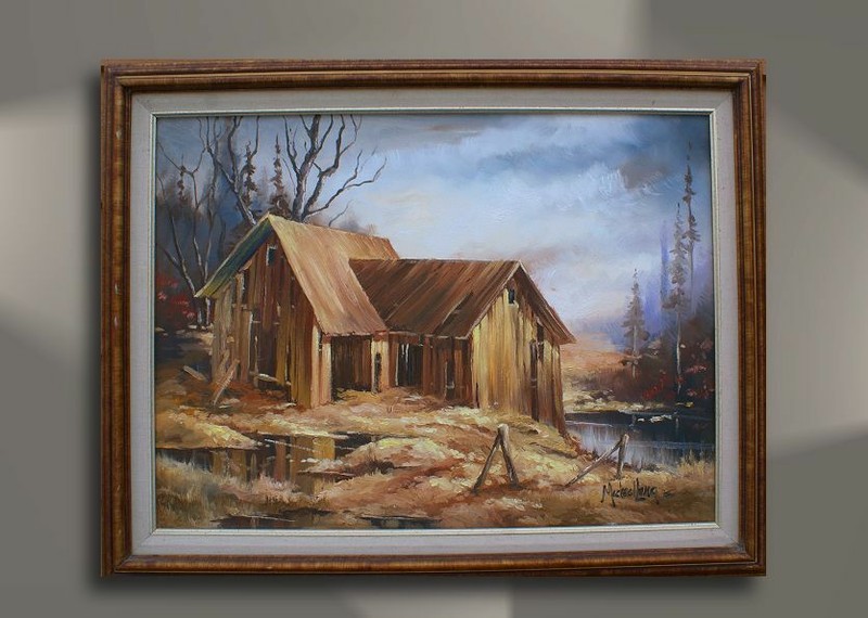 Landscape Oil Painting Michael A.Lang certified Original 1970’s Includes C.O.A.