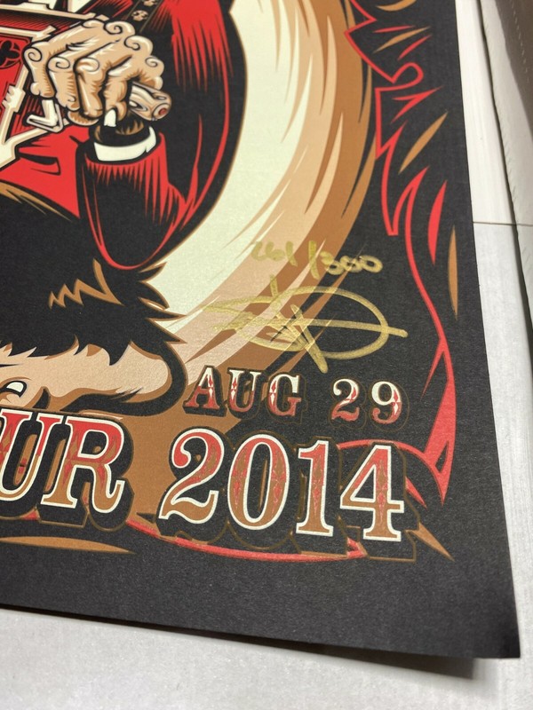 The Offspring MESA , ARIZONA AUG 29 2014 SINGS STEEV MORENO ART LITHOGRAPH NEW gallery
