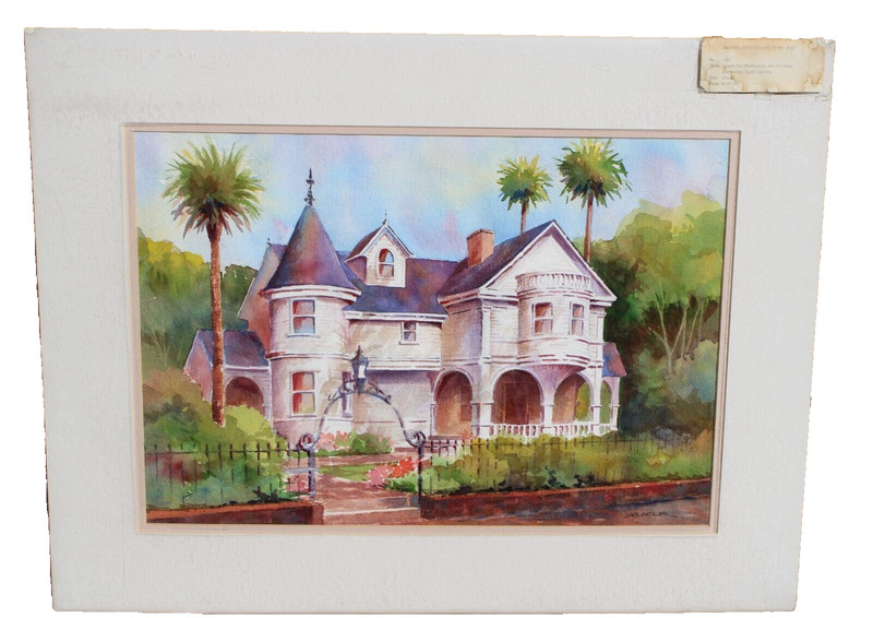 MEL WOLF Queen Ann Victorian Restoration House Battery Area Charleston S.C. w/c