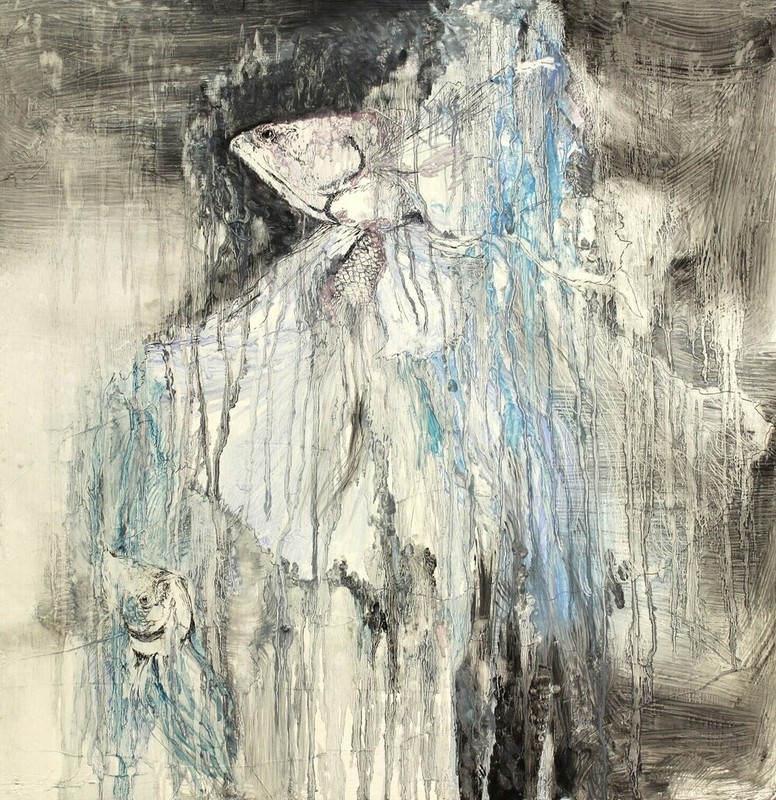 Natalie (Jackson) Andersen (b. 20th Century), Ashitaka / Dancing (2014) 2′ x 2′