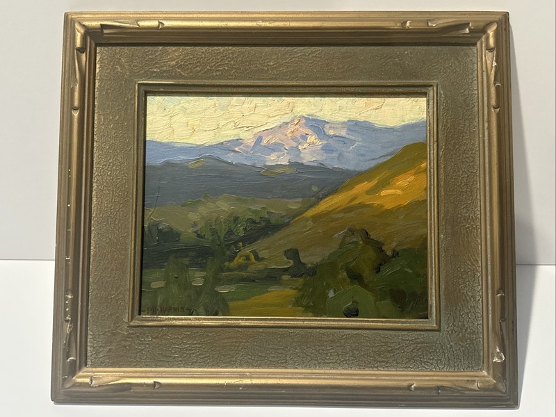 Sam Hyde Harris Painting Antique California Landscape Impressionist Famous Small