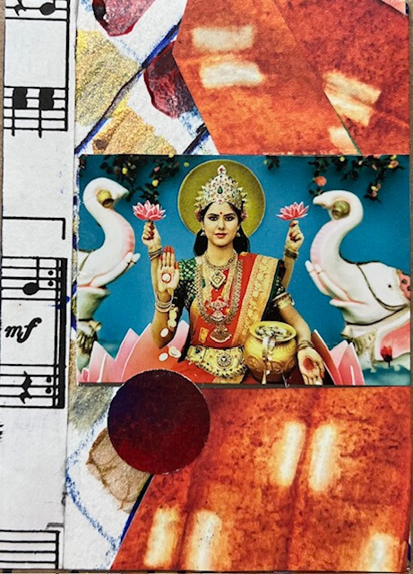 aceo OOAK original collage by MaryAnn Lucas Hindu Goddess