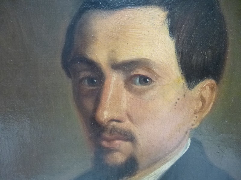 (H766) Biedermeier Ölgemälde "Portrait eines feinen Herren" unbekannter Künstler gallery
