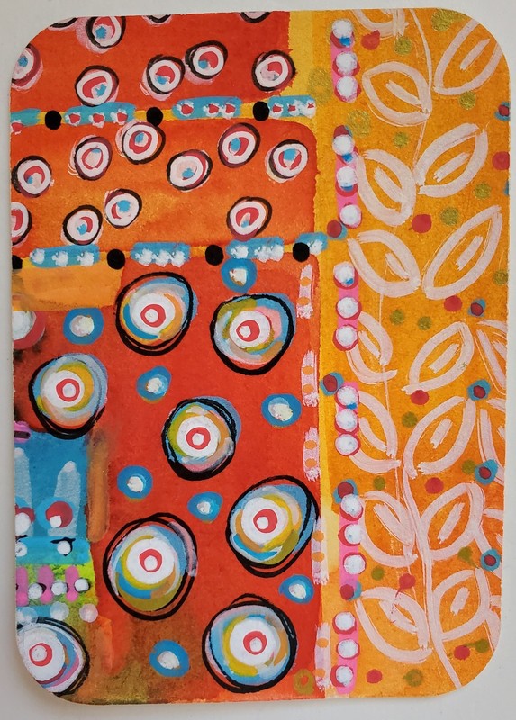 ACEO Original Art 2.5″ x 3.5″ Watercolor Mixed Media ATC