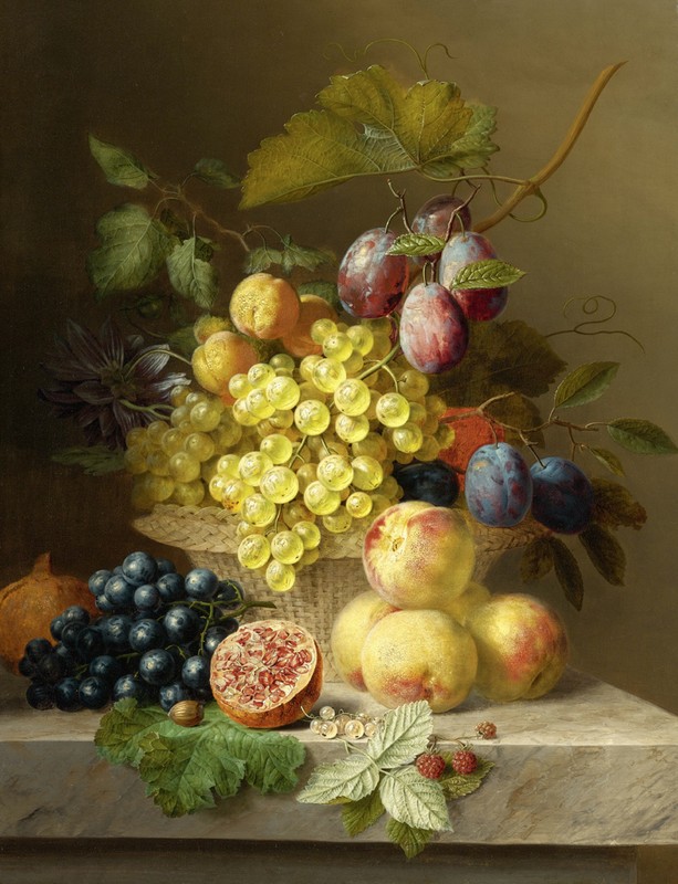Canvas Print Oil painting Picture Classical still life Fruits on canvas L544