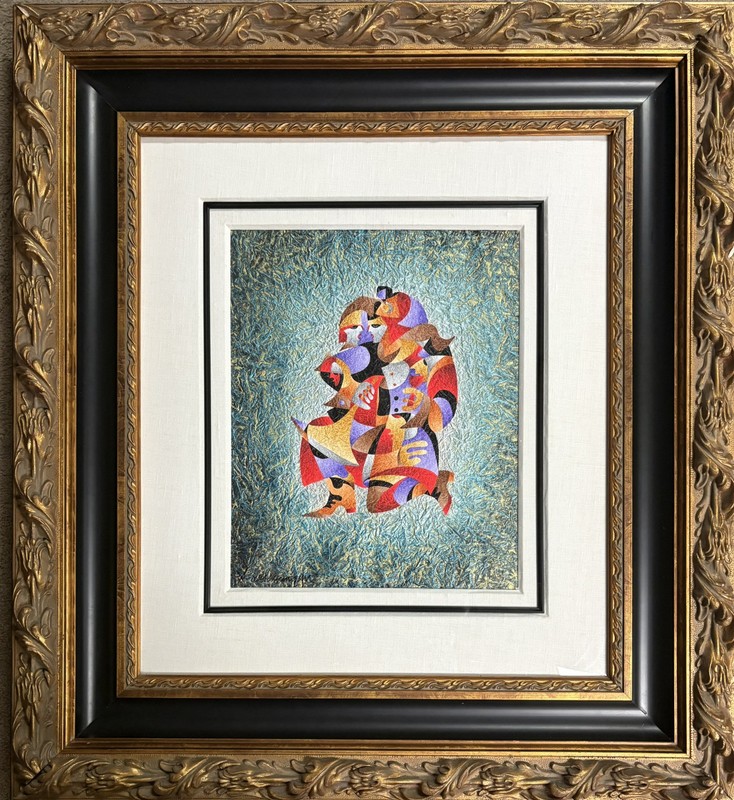 Anatole Krasnyansky original painting on paper “secret celebration”