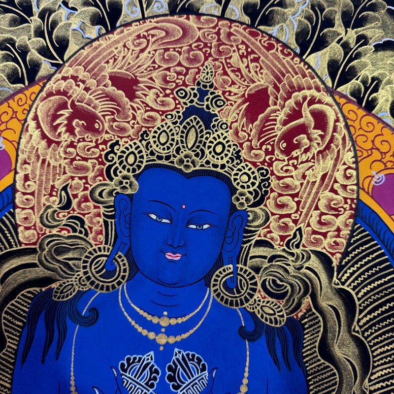 Silk Brocade MountedVajradhara Handmade Thangka Painting gallery