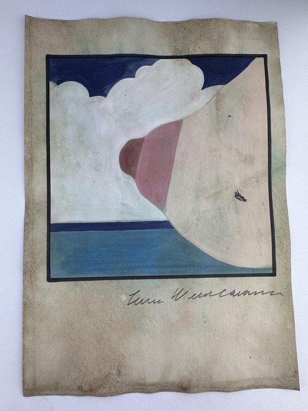 Tom Wesselmann COA Art Painting Original Drawing Vintage