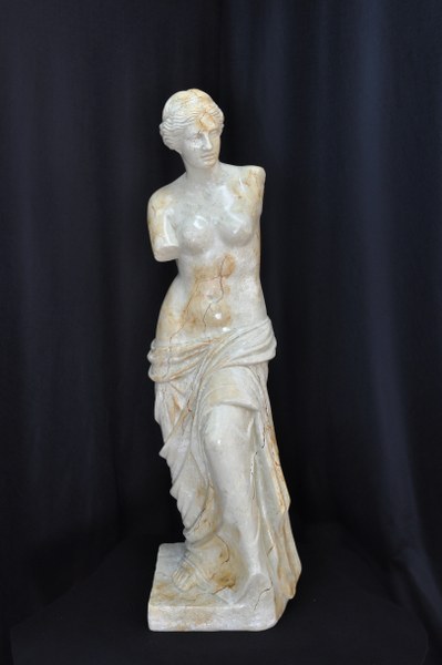 BUST WOMAN STATUE FIGURES SCULPTURES ART MARBLE EFFECT HAND PAINTED ART
