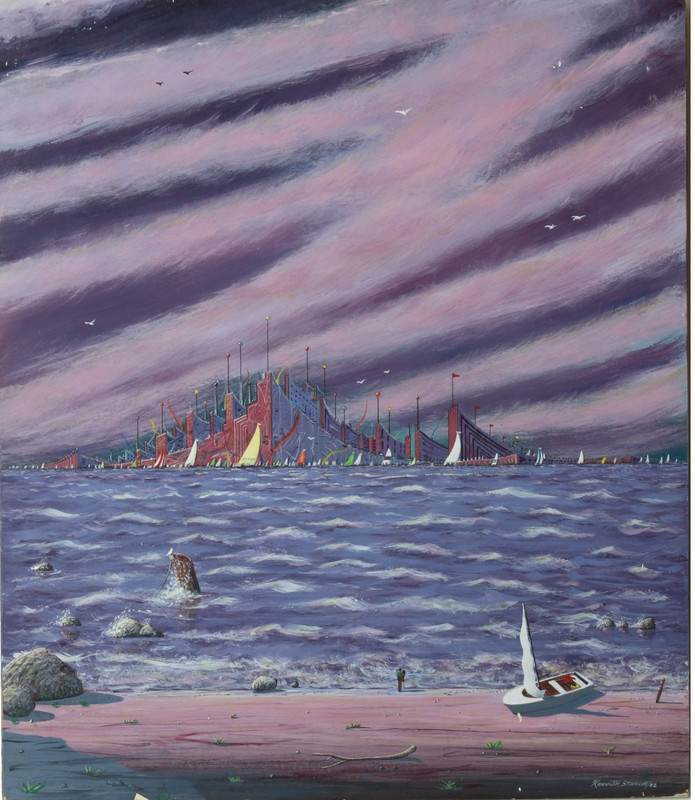 “Sea Fair” by Kenneth Stancin 2002 – Original Acrylic on Board – 30” 24”