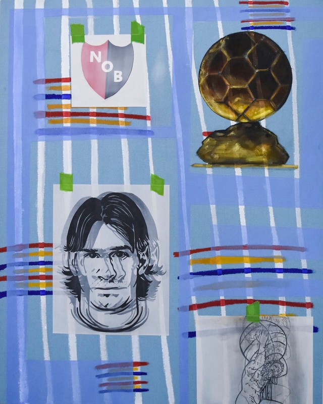 Leo Messi Painting ( Atlas of La Masia, 2018. 24×30 In, Acrylic on Canvas )