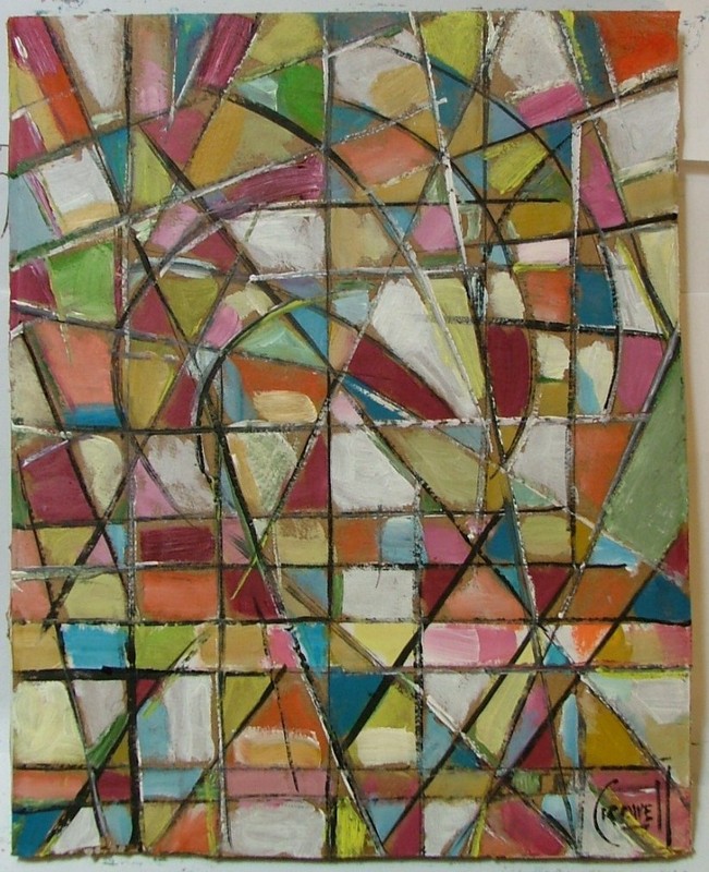 Past the Point new abstract oil painting 8×10 card Panel original by Crowell